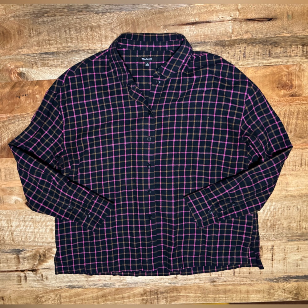 Madewell square-cut flannel Small